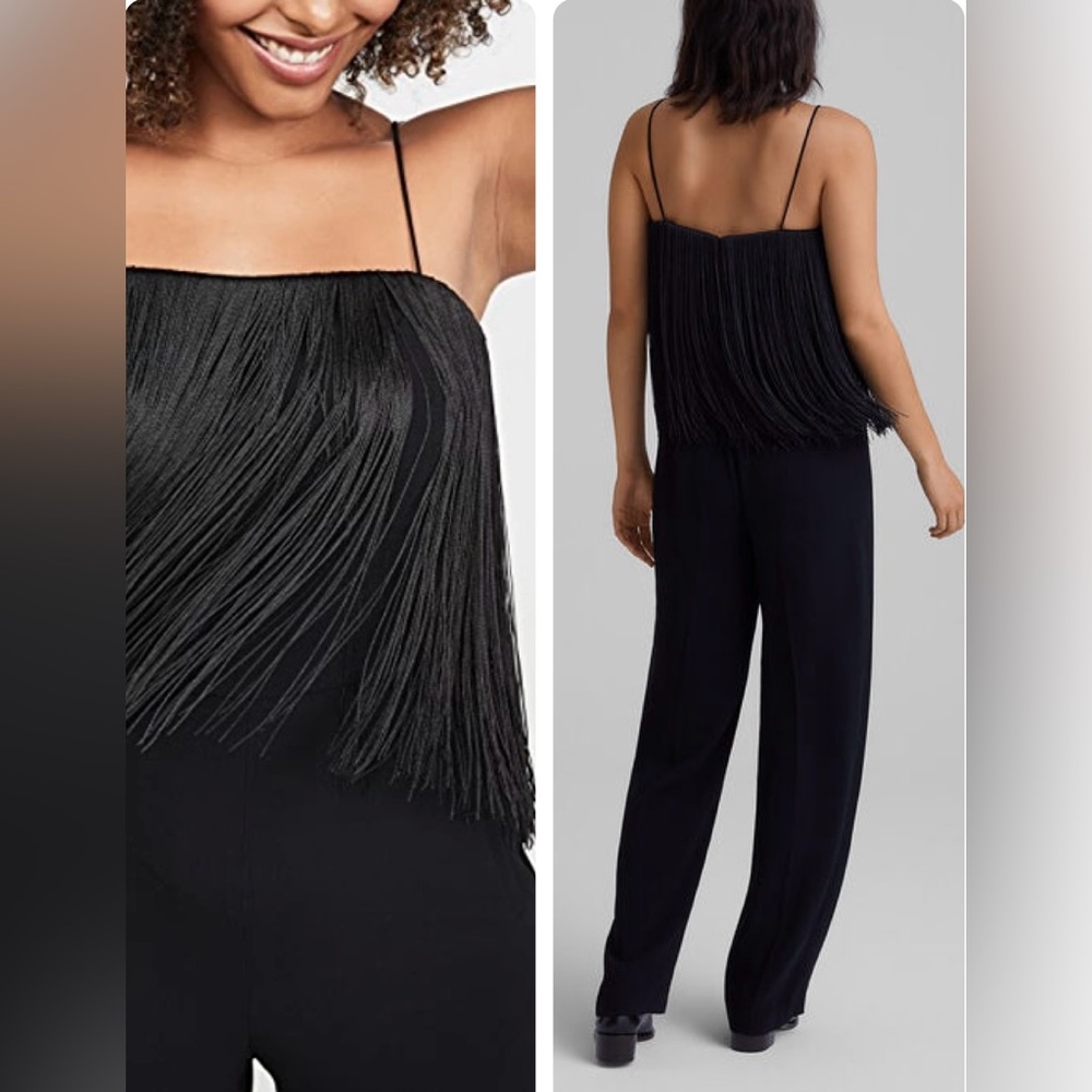 Club Monaco NWT Dressy Fringe Jumpsuit Size 00 XS - Picture 6 of 8